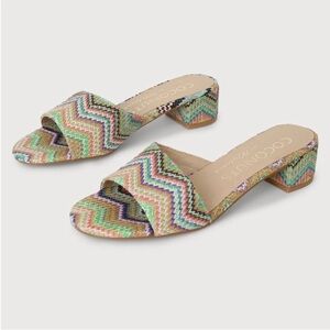 Coconuts by Mattise slide block heel shoes Size 9 NWOT